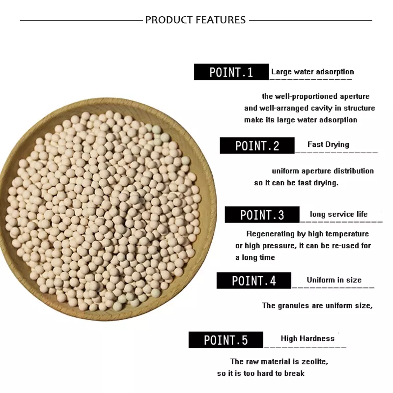 Zeolite Desiccant Molecular Sieve 5A Hydrogen Purification Column Drying And Purification Of Natural Gas CO2 Adsorption